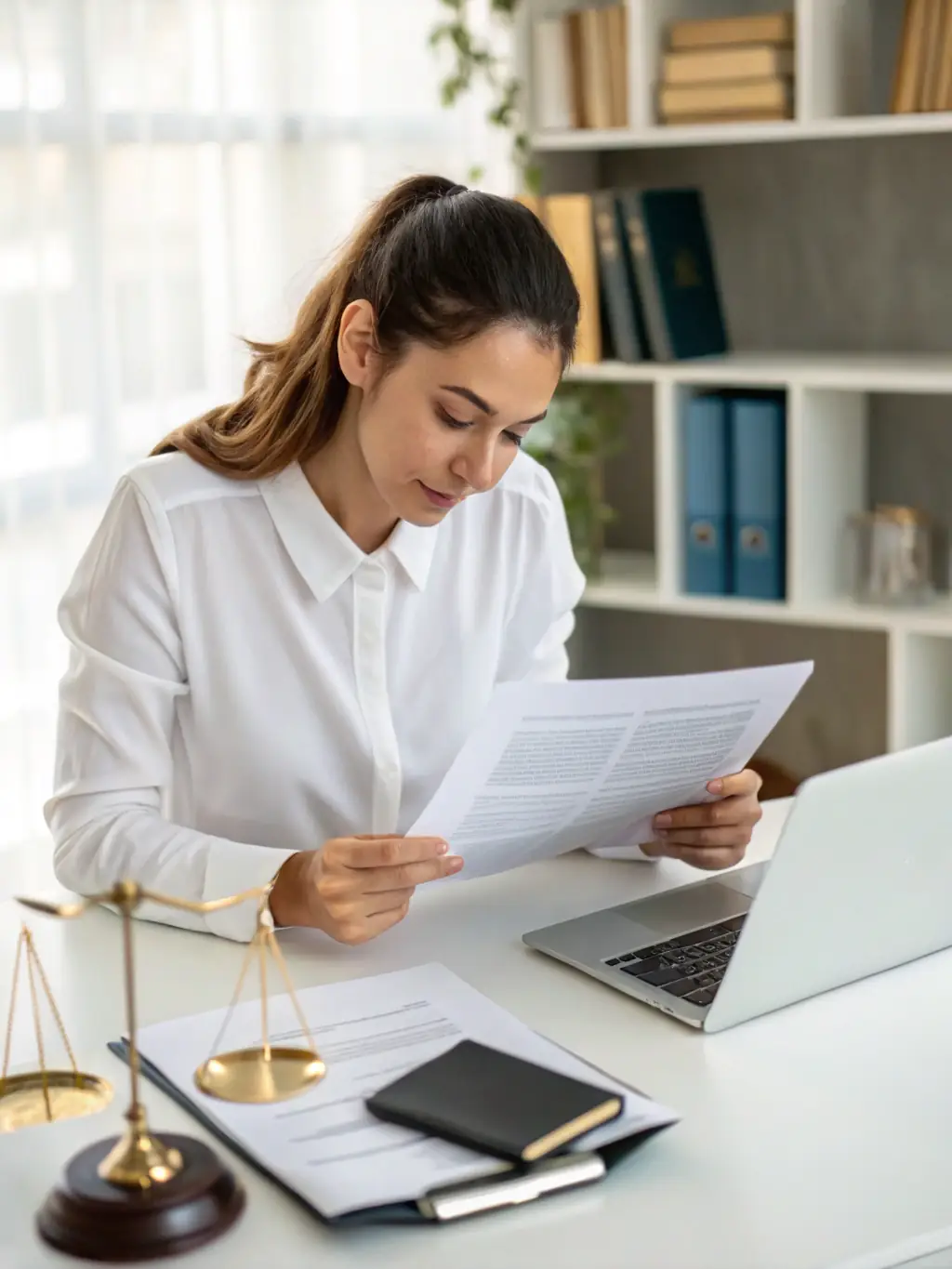 A CPA working on financial statements with a calculator and spreadsheets, representing the financial expertise Equity Shift Advisors offers.